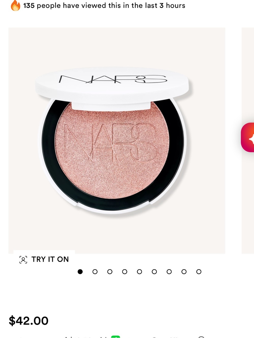 New! NARS light reflecting luminizing powder - heavenly